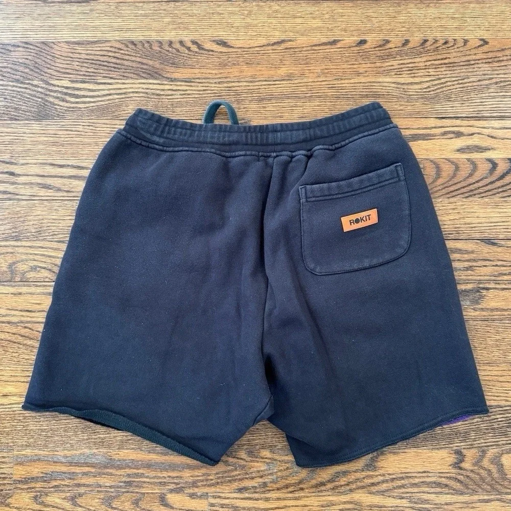 Rokit University Comfort Black Sweat‎ Shorts - Small